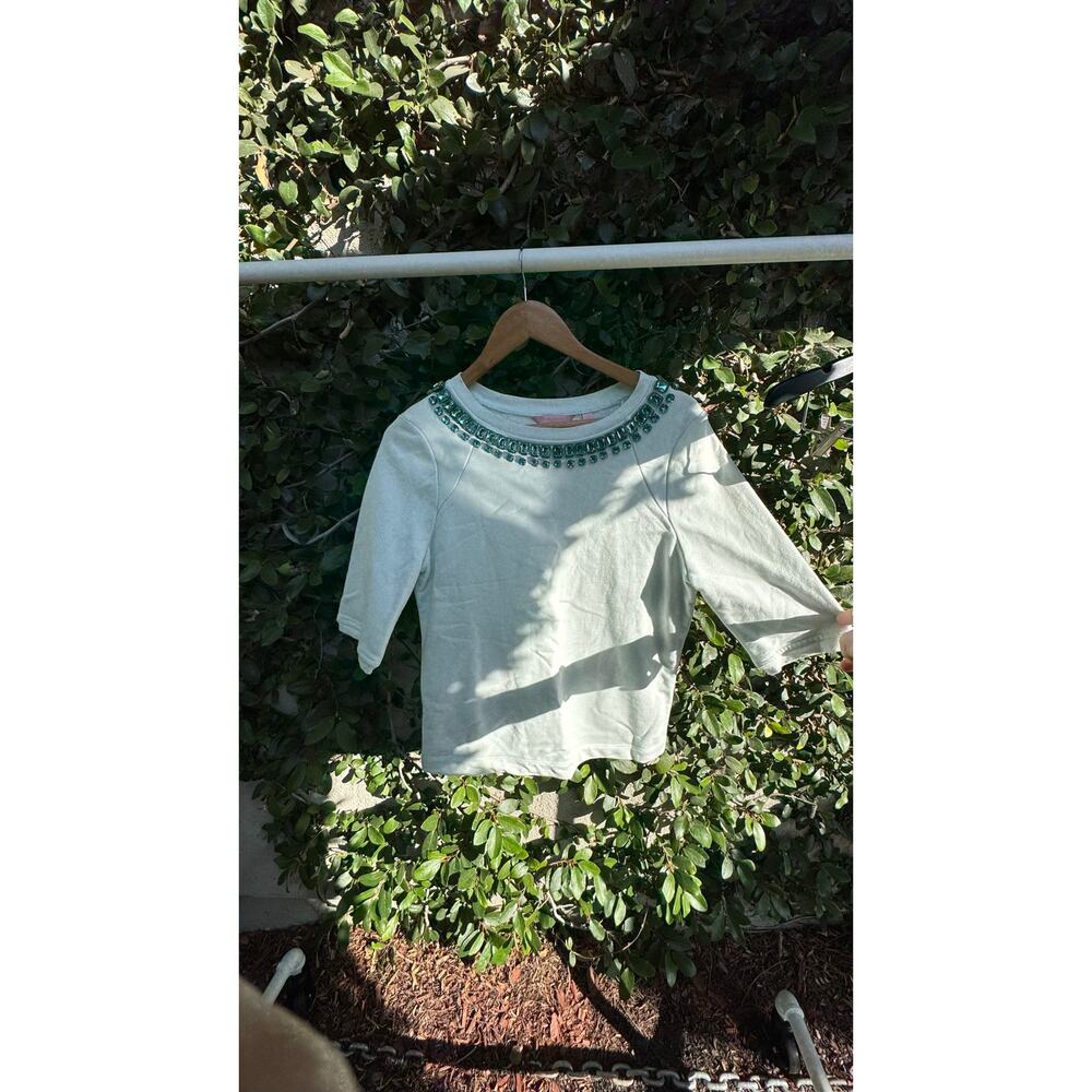 Ted Baker Mint Embroidered Top